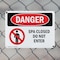 Signmission Spa Closed Do Not Enter Danger Sign, Plastic, 10in W x 7in L, 2PK OS-2PACK-DS-P-710-L-1633 - alternate 3